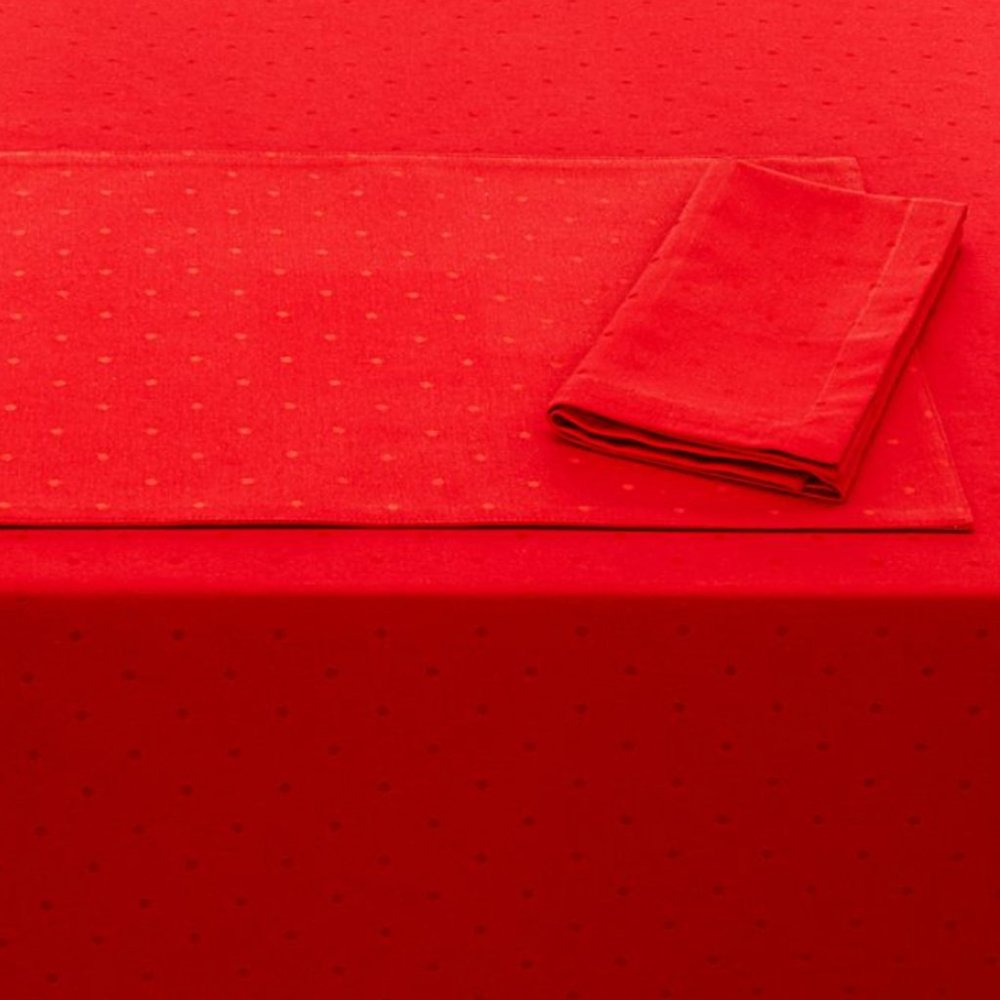 kate spade red cranberry larabee dot table runner nwot